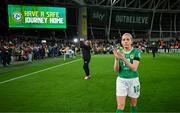 9 April 2024; Denise O'Sullivan of Republic of Ireland after the UEFA Women's European Championship qualifying group A match between Republic of Ireland and England at Aviva Stadium in Dublin. Photo by Stephen McCarthy/Sportsfile