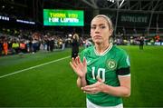 9 April 2024; Denise O'Sullivan of Republic of Ireland after the UEFA Women's European Championship qualifying group A match between Republic of Ireland and England at Aviva Stadium in Dublin. Photo by Stephen McCarthy/Sportsfile