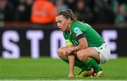 9 April 2024; Katie McCabe of Republic of Ireland at the final whistle of the UEFA Women's European Championship qualifying group A match between Republic of Ireland and England at Aviva Stadium in Dublin. Photo by Stephen McCarthy/Sportsfile