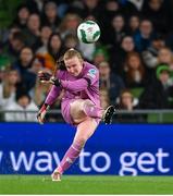 9 April 2024; Republic of Ireland goalkeeper Courtney Brosnan during the UEFA Women's European Championship qualifying group A match between Republic of Ireland and England at Aviva Stadium in Dublin. Photo by Stephen McCarthy/Sportsfile