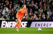 9 April 2024; England goalkeeper Hannah Hampton during the UEFA Women's European Championship qualifying group A match between Republic of Ireland and England at Aviva Stadium in Dublin. Photo by Stephen McCarthy/Sportsfile