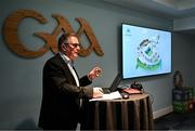 10 April 2024; Croke Park Stadium Director Peter McKenna speaks during the Activating The Sport Sector For Sustainability ACCESS GAA Multiplier Event at Croke Park in Dublin. Photo by Harry Murphy/Sportsfile