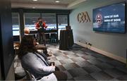 10 April 2024; Bohemian Football Club head of climate justice & sustainability Sean McCabe speaks during the Activating The Sport Sector For Sustainability ACCESS GAA Multiplier Event at Croke Park in Dublin. Photo by Harry Murphy/Sportsfile