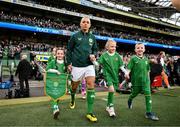9 April 2024; Katie McCabe of Republic of Ireland before the UEFA Women's European Championship qualifying group A match between Republic of Ireland and England at Aviva Stadium in Dublin. Photo by Stephen McCarthy/Sportsfile
