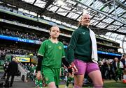9 April 2024; Republic of Ireland goalkeeper Courtney Brosnan before the UEFA Women's European Championship qualifying group A match between Republic of Ireland and England at Aviva Stadium in Dublin. Photo by Stephen McCarthy/Sportsfile