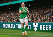 9 April 2024; Lucy Quinn of Republic of Ireland after being substituted during the UEFA Women's European Championship qualifying group A match between Republic of Ireland and England at Aviva Stadium in Dublin. Photo by Ben McShane/Sportsfile