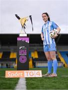 11 April 2024; Eve Conheady of DLR Waves during the TG4 launch of Live Games for 2024 SSE Airtricity Women's Premier Division at Athlone Town Stadium in Westmeath. Photo by Ben McShane/Sportsfile