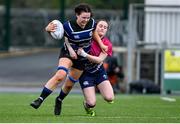 11 April 2024; Ella Banville of Loreto Wexford is tackled by Ali Brennan of Loreto Mullingar during the Bank of Ireland Girls Senior Schools Cup Final Replay match between Loreto Wexford and Loreto Mullingar at Energia Park in Dublin. Photo by Tyler Miller/Sportsfile