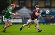 6 April 2024; Johnny McGrath of Galway in action against Daniel Clarke of London during the Connacht GAA Football Senior Championship quarter-final match between London and Galway at McGovern Park in Ruislip, England. Photo by Brendan Moran/Sportsfile