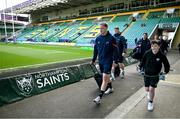 7 April 2024; Mike Haley of Munster arrives before the Investec Champions Cup Round of 16 match between Northampton Saints and Munster at cinch Stadium at Franklin’s Gardens in Northampton, England. Photo by Brendan Moran/Sportsfile