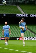 12 April 2024; Luke McGrath, right, and Jamison Gibson-Park during a Leinster Rugby captain's run at the Aviva Stadium in Dublin. Photo by Harry Murphy/Sportsfile