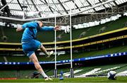 12 April 2024; Harry Byrne during a Leinster Rugby captain's run at the Aviva Stadium in Dublin. Photo by Harry Murphy/Sportsfile