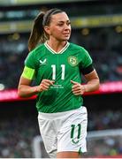 9 April 2024; Katie McCabe of Republic of Ireland during the UEFA Women's European Championship qualifying group A match between Republic of Ireland and England at Aviva Stadium in Dublin. Photo by Ramsey Cardy/Sportsfile
