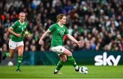 9 April 2024; Aoife Mannion of Republic of Ireland during the UEFA Women's European Championship qualifying group A match between Republic of Ireland and England at Aviva Stadium in Dublin. Photo by Ramsey Cardy/Sportsfile