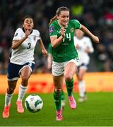9 April 2024; Heather Payne of Republic of Ireland during the UEFA Women's European Championship qualifying group A match between Republic of Ireland and England at Aviva Stadium in Dublin. Photo by Ramsey Cardy/Sportsfile