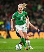 9 April 2024; Denise O'Sullivan of Republic of Ireland during the UEFA Women's European Championship qualifying group A match between Republic of Ireland and England at Aviva Stadium in Dublin. Photo by Ramsey Cardy/Sportsfile