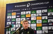 12 April 2024; La Rochelle head coach Ronan O'Gara during the La Rochelle media conference at the Aviva Stadium in Dublin. Photo by Harry Murphy/Sportsfile