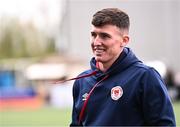 12 April 2024; St Patrick's Athletic captain Joe Redmond before the SSE Airtricity Men's Premier Division match between Dundalk and St Patrick's Athletic at Oriel Park in Dundalk, Louth. Photo by Piaras Ó Mídheach/Sportsfile