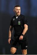 12 April 2024; Referee Paul Norton during the SSE Airtricity Men's Premier Division match between Waterford and Galway United at Regional Sports Centre in Waterford. Photo by Michael P Ryan/Sportsfile