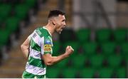 12 April 2024; Aaron Greene of Shamrock Rovers celebrates after scoring his side's second goal during the SSE Airtricity Men's Premier Division match between Shamrock Rovers and Sligo Rovers at Tallaght Stadium in Dublin. Photo by Seb Daly/Sportsfile