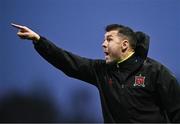 12 April 2024; Dundalk coach Brian Gartland during the SSE Airtricity Men's Premier Division match between Dundalk and St Patrick's Athletic at Oriel Park in Dundalk, Louth. Photo by Piaras Ó Mídheach/Sportsfile