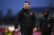 12 April 2024; Dundalk coach Brian Gartland during the SSE Airtricity Men's Premier Division match between Dundalk and St Patrick's Athletic at Oriel Park in Dundalk, Louth. Photo by Piaras Ó Mídheach/Sportsfile