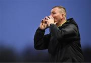 12 April 2024; Dundalk interim head coach Liam Burns during the SSE Airtricity Men's Premier Division match between Dundalk and St Patrick's Athletic at Oriel Park in Dundalk, Louth. Photo by Piaras Ó Mídheach/Sportsfile