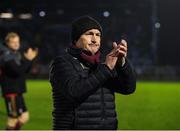 12 April 2024; Galway United manager John Caulfield applauds the supporters after the SSE Airtricity Men's Premier Division match between Waterford and Galway United at Regional Sports Centre in Waterford. Photo by Michael P Ryan/Sportsfile