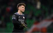 12 April 2024; Sligo Rovers goalkeeper Ed McGinty after his side's defeat in the SSE Airtricity Men's Premier Division match between Shamrock Rovers and Sligo Rovers at Tallaght Stadium in Dublin. Photo by Seb Daly/Sportsfile