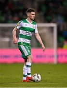 12 April 2024; Dylan Watts of Shamrock Rovers during the SSE Airtricity Men's Premier Division match between Shamrock Rovers and Sligo Rovers at Tallaght Stadium in Dublin. Photo by Seb Daly/Sportsfile