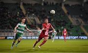 12 April 2024; Ollie Denham of Sligo Rovers in action against Johnny Kenny of Shamrock Rovers during the SSE Airtricity Men's Premier Division match between Shamrock Rovers and Sligo Rovers at Tallaght Stadium in Dublin. Photo by Seb Daly/Sportsfile