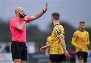 12 April 2024; Referee Gavin Colfer during the SSE Airtricity Men's Premier Division match between Dundalk and St Patrick's Athletic at Oriel Park in Dundalk, Louth. Photo by Piaras Ó Mídheach/Sportsfile
