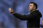 12 April 2024; Dundalk coach Brian Gartland during the SSE Airtricity Men's Premier Division match between Dundalk and St Patrick's Athletic at Oriel Park in Dundalk, Louth. Photo by Piaras Ó Mídheach/Sportsfile