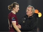 12 April 2024; David Hurley of Galway United with assistant manager Ollie Horgan after the SSE Airtricity Men's Premier Division match between Waterford and Galway United at Regional Sports Centre in Waterford. Photo by Michael P Ryan/Sportsfile