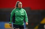13 April 2024; Nicole Fowley of Ireland before the Women's Six Nations Rugby Championship match between Ireland and Wales at Virgin Media Park in Cork. Photo by Brendan Moran/Sportsfile
