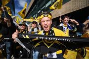 13 April 2024; A La Rochelle supporter before the Investec Champions Cup quarter-final match between Leinster and La Rochelle at the Aviva Stadium in Dublin. Photo by Ramsey Cardy/Sportsfile