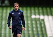 13 April 2024; Jamie Osborne of Leinster walks the pitch before the Investec Champions Cup quarter-final match between Leinster and La Rochelle at the Aviva Stadium in Dublin. Photo by Harry Murphy/Sportsfile