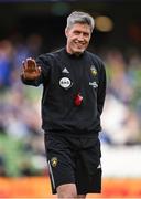 13 April 2024; La Rochelle head coach Ronan O'Gara before the Investec Champions Cup quarter-final match between Leinster and La Rochelle at the Aviva Stadium in Dublin. Photo by Sam Barnes/Sportsfile