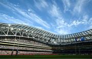 13 April 2024; A general view during the Investec Champions Cup quarter-final match between Leinster and La Rochelle at the Aviva Stadium in Dublin. Photo by Ramsey Cardy/Sportsfile