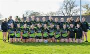 13 April 2024; The Portdara team before the Leinster Rugby Girl's U18 semi-final match between Naas and Portdara at Naas RFC in Kildare. Photo by Tyler Miller/Sportsfile