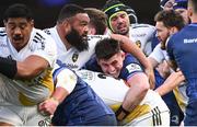 13 April 2024; Dan Sheehan of Leinster and Uini Atonio of La Rochelle during the Investec Champions Cup quarter-final match between Leinster and La Rochelle at the Aviva Stadium in Dublin. Photo by Ramsey Cardy/Sportsfile