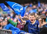 13 April 2024; Leinster supporters during the Investec Champions Cup quarter-final match between Leinster and La Rochelle at the Aviva Stadium in Dublin. Photo by Sam Barnes/Sportsfile