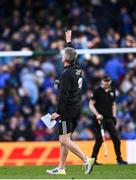 13 April 2024; La Rochelle head coach Ronan O'Gara checks the pitch at half-time of the Investec Champions Cup quarter-final match between Leinster and La Rochelle at the Aviva Stadium in Dublin. Photo by Ramsey Cardy/Sportsfile