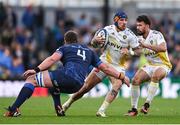 13 April 2024; Jack Nowell of La Rochelle is tackled by Joe McCarthy of Leinster during the Investec Champions Cup quarter-final match between Leinster and La Rochelle at the Aviva Stadium in Dublin. Photo by Sam Barnes/Sportsfile