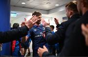 13 April 2024; Ross Byrne of Leinster after his side's victory in the Investec Champions Cup quarter-final match between Leinster and La Rochelle at the Aviva Stadium in Dublin. Photo by Harry Murphy/Sportsfile