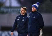 13 April 2024; Laois manager Justin McNulty, right, and Laois selector Ross Munnelly during the Leinster GAA Football Senior Championship quarter-final match between Offaly and Laois at Laois Hire O’Moore Park in Portlaoise, Laois. Photo by Piaras Ó Mídheach/Sportsfile