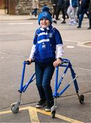 13 April 2024; Leinster supporter Archie Cunningham, aged 8, from Newry, before the Investec Champions Cup quarter-final match between Leinster and La Rochelle at the Aviva Stadium in Dublin. Photo by Ramsey Cardy/Sportsfile