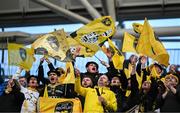 13 April 2024; La Rochelle supporters during the Investec Champions Cup quarter-final match between Leinster and La Rochelle at the Aviva Stadium in Dublin. Photo by Harry Murphy/Sportsfile