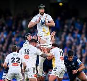 13 April 2024; Thomas Lavault of La Rochelle during the Investec Champions Cup quarter-final match between Leinster and La Rochelle at the Aviva Stadium in Dublin. Photo by Ramsey Cardy/Sportsfile