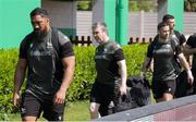 14 April 2024; Bundee Aki of Connacht arrives before the EPCR Challenge Cup quarter-final match between Benetton and Connacht at Stadio Monigo in Treviso, Italy. Photo by Roberto Bregani/Sportsfile
